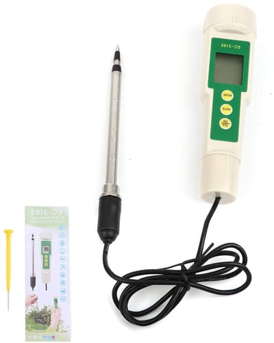 Bodem EC TDS Tester - Zoutgehalte Meter - Planten Groei - Hoge Nauwkeurigheid - 15.5 cm - Plastic