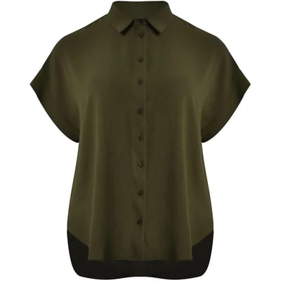 Kanten Blouse met Ronde Zoom Dames Mat Fashion