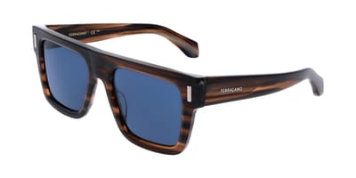 Ferragamo SF2063SE Striped brown 53/19/145 MAN Zonnebrillen