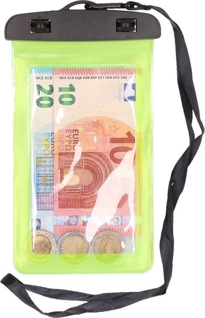 Bellatio Design Telefoonhoesje - 1x - groen - kunststof - 21 x 11,5 cm - waterdicht