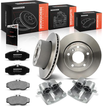 Frankberg 2x Remklauw+2x Remmen+4x Remblokken Voor voor Land Rover