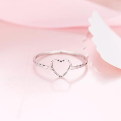 Roestvrij Staal Luckyoverflow Beste Vriend Nieuwe Mode Gouden Kleur Hartvormige Trouwringen voor Vrouw Sieraden Cadeau R349 6
