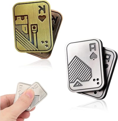 Fidget Slider Speelgoed Set van 2, Metalen Anti-Stress Speelgoed voor Kinderen en Volwassenen, Perfecte Cadeaus voor Vrienden en Vaderdag