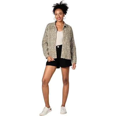 Dames spijkerjack F.A.M. Paris Vivian Leopard