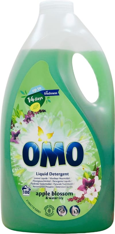 Omo Vloeibaar Wasmiddel Color Apple Blossom & Water Lily 5 Liter - 100 wasbeurten