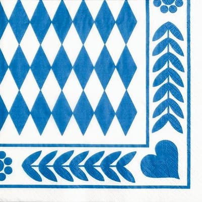 Papstar 12901 papieren servetten Blauw, Wit Papier 20 stuk(s)
