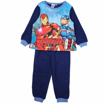 Avengers Fleece Pyjama - Fleece - Navy - Maat 104 (4 jaar - tot 104 cm)