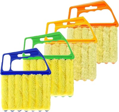 Blind Reiniger - Stofwisser Raambekleding - Jaloezieën Schoonmaken - 7 Rollen Tegelijk - 4 Stuks - Meerkleurig