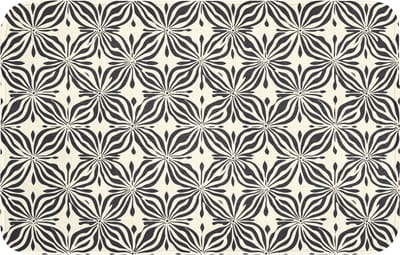 WC mat 80x50 cm - Antislip - Grafisch - Patroon - Zwart - Toiletmat - Vloermat - Douchemat - Toilet tapijt - Toiletmatten
