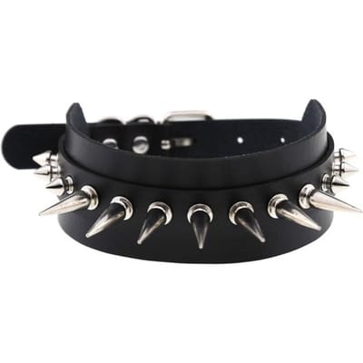 Nieuwe Goth Punk Spike Rivet Choker Halsband Voor Vrouwen Steampunk Pentagram Ketting Emo Nekband Cosplay Chocker Gothic Accessoires black