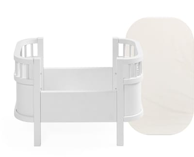 Sebra Poppenbed + Matras – White