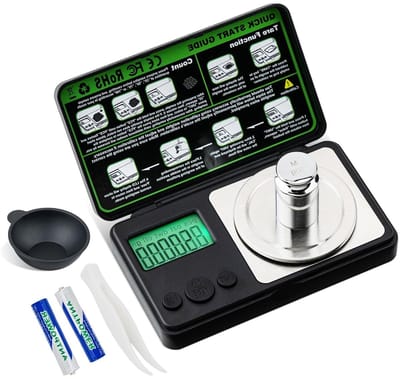 Mini Milligram Weegschaal 50g/0.01g - Draagbare Digitale Precisieweegschaal voor Sieraden, Poeder en Geneesmiddelen met Kalibratiegewichten