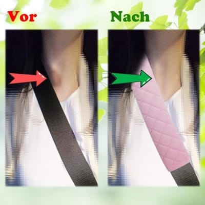 Set van 2 comfortabele autogordelkussens - Roze
