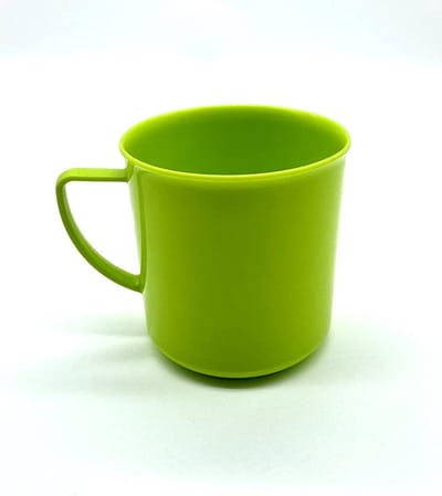 Kinderbeker herbruikbaar - Kunststof mok - Voor drinken - Onbreekbaar materiaal - 180 ml - Limoen