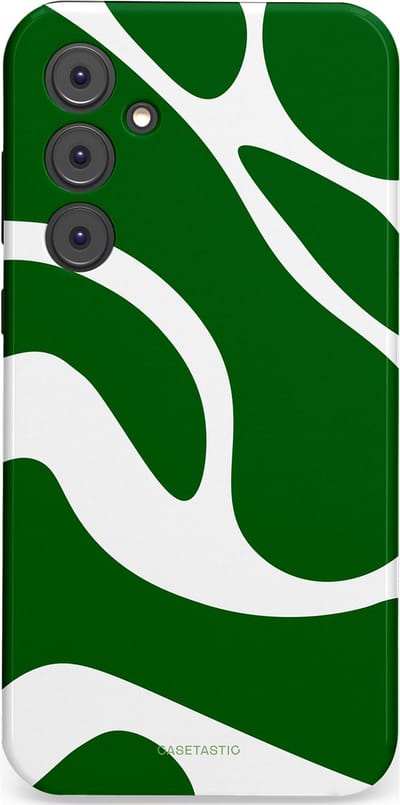 Casetastic Hoesje Geschikt voor Samsung A35 - Stijlvolle Beschermende Duo-layer Case - Groene Golven