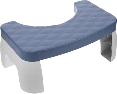 Toilet Kruk - Voetenbankje Krukje - Comfortabel Toiletteren - Ergonomisch Ontwerp - 39x22x16.5cm - Blauw