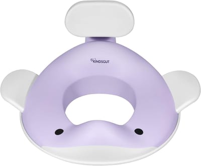 Kinder Toiletbril - Zindelijkheidstrainer - Zindelijkheidstraining - Schattig walvisdesign - 38 x 40 x 2.5 cm - Violet