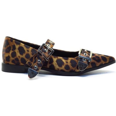 Poelman Camel print bandschoen C24W1501PSH camel Panter