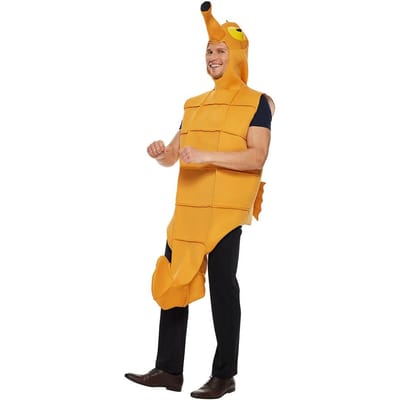 Grappig zeepaardje cosplay kostuum, voor volwassenen Adult size geel