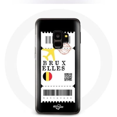 Case voor Samsung Galaxy S9 Vliegticket Brussel België