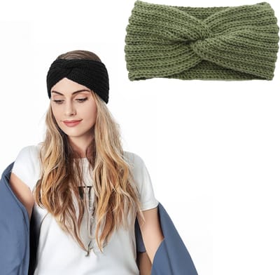 Consumerce® Winter Haarband Groen – Hoofdband Dames – Hoofd Band Meisje – Hoofdbanden – Diadeem – Haarbanden – Sport – Make Up - Bandana - hoofdband winter - hoofdband
