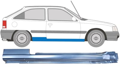 Volledige dorpel voor Opel Kadett E Astra 1984-1993 / Rechts