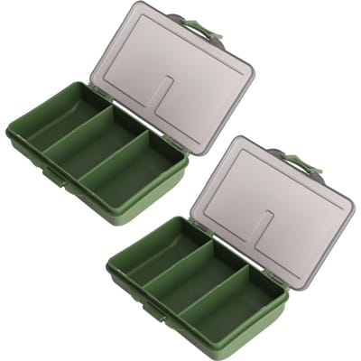 2 Stuks Vishaak Aas Gadget Doos Mini PP Opbergdoos Etui voor Visgerei Accessoires 3-grid