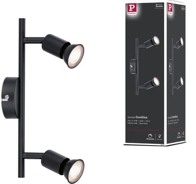 Spotlight Carolina GU10 230V max. 2x10W dimbaar Zwart mat