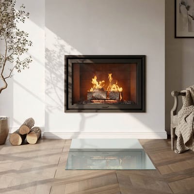 Coloray Vloerplaat Houtkachel - Vloerplaat Openhaard - 60 cm x 60 cm - Houtkachel Accessoires - Groente Vloerplaat Kachel - Vloerplaat Voor Kachel - Plaat voor Onder Houtkachel - Open Haard Accessoires - Plaat Kachel