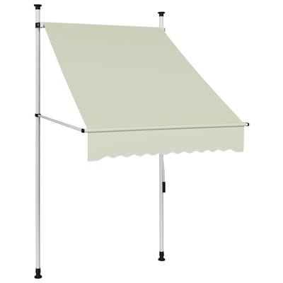 vidaXL - Luifel - handmatig - uittrekbaar - 100 - cm - crème