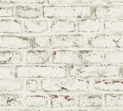 BAKSTENEN BEHANG | Industrieel - beige rood wit - A.S. Création Trendwall