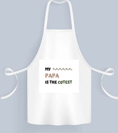 Akyol - my papa is the cutest Keukenschort - Papa - schattige vader - vader cadeautjes - vaderdag - verjaardagscadeau - verjaardag - cadeau - geschenk - kado - gift - vader artikelen - 82 bij 71 cm