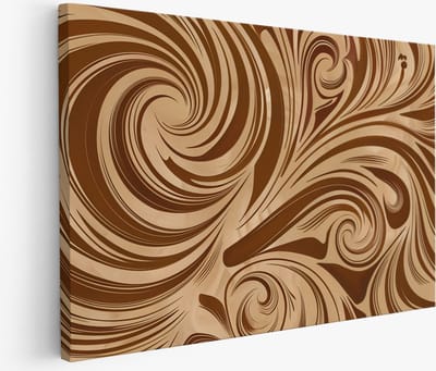 Saammp Muurcirkel Hout - Rustige Weide met Witte Madeliefjes - Natuur - Romantisch Abstract - Ø 90 - Wandcirkel - Wanddecoratie Cirkel - Muurdecoratie Woonkamer - Kantoor Decoratie