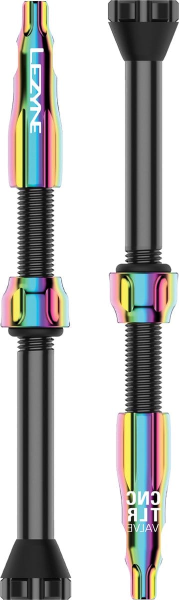 Lezyne CNC TLR Tubeless Valve – Lichtgewicht – Gemaakt van sterk aluminium – 60mm – Neo Metalic