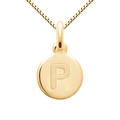 Amanto Ketting Letter P Gold - 925 Zilver Verguld - Alfabet - ∅8mm - 45cm