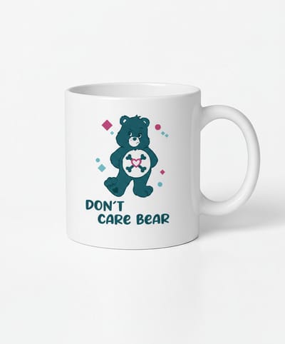 Don't Care Bear Mok - Keramische Koffiemok met uniek design