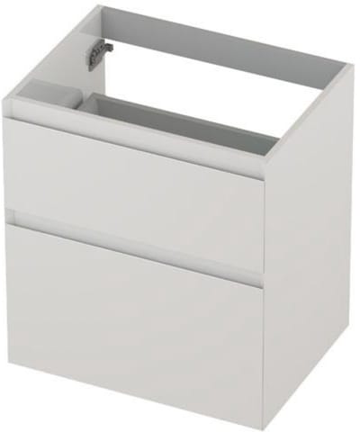 INK - Onderkast 2 Laden Greeploos Gelakt 45gr A-symmetrisch - 600x450x650 Mm - Hoogglans Wit
