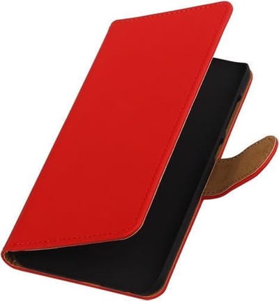 HTC One A9 - Effen Rood Booktype Wallet Hoesje