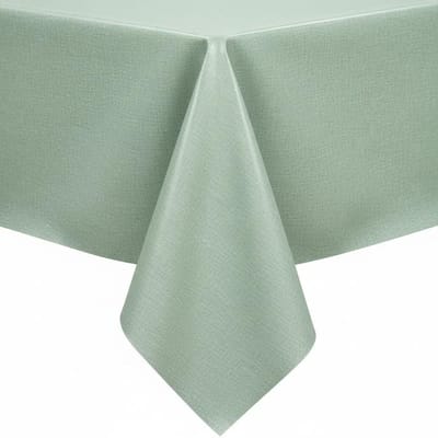 Protecttable - Tafelzeil Linnenlook Lichtgroen 140x50cm - Tafelkleed Afwasbaar - Kunststof