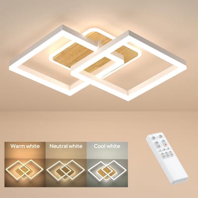ANTENLICHT - LED Plafondlamp - Plafonniere - Modern - Binnenverlichting-Dimbaar 3 staps - Hal slaapkamer lamp 3000K-6500K - 3.600LM - 40W - Met afstandsbediening