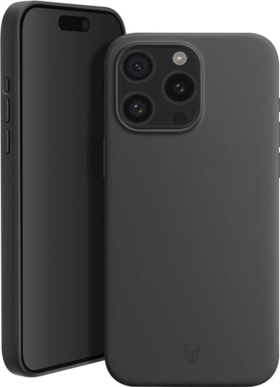 Force Case, MagSafe-compatibel, met siliconen versterkt hoesje Geschikt voor Apple iPhone 15 Pro, Zwart