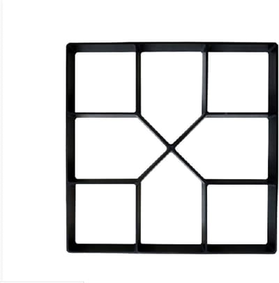 Bestratingsvorm Beton - Pad Maker Mal - Tuin Aanleggen - Herbruikbaar - 34 x 34 cm - Zwart