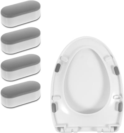 4-delige toiletbril bumpers met sterke hechting, universele pasvorm, geluidsreductie, ideaal voor bidetgebruik en comfort