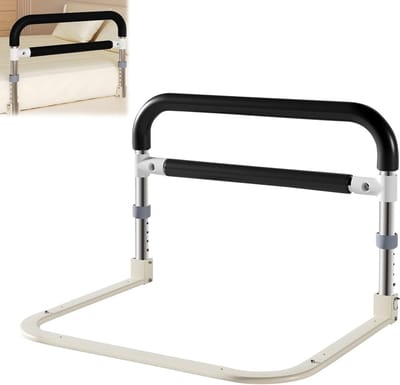 Opstahulp Bed - Bedgreep Hulpmiddel - Veilig Opstaan - Inklapbaar & Verstelbaar - 62.5x55cm - Zwart