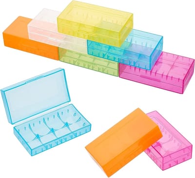 Batterij Opbergdoos - Batterij Organizer - Batterijen Opslag - Speciaal Kaartslot Ontwerp - 24 Stuks - 6 Kleuren
