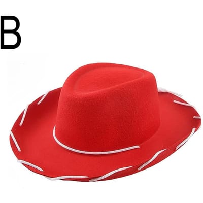 Kinderen Bruin Rood Vilt Woody Cowboyhoed Verstelbare Pasvorm Western Grote Rand Cowboy Hoge Kwaliteit Duurzame Constructie Praktisch Dagelijks Gebruik