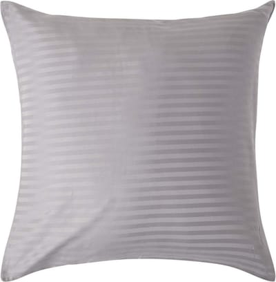 Homescapes Satijn Streep Katoen Kussensloop 60x60 cm – Zilvergrijs – 100% Egyptisch Katoen – Draaddichtheid 330