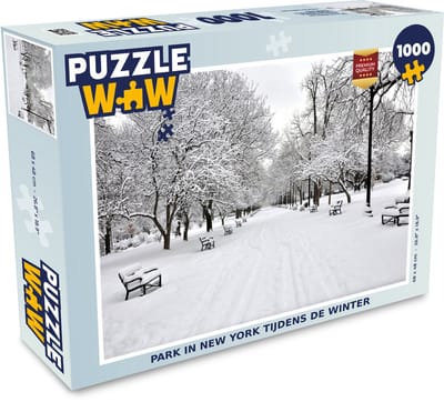 Puzzel Park in New York tijdens de winter - Legpuzzel - Puzzel 1000 stukjes volwassenen
