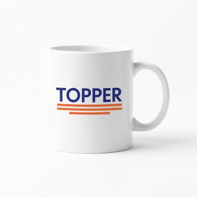 Topper Quote Koffiemok 330 ml – Minimalistische Motiverende Keramische Mok voor Werk, School & Dagelijks Koffiemoment