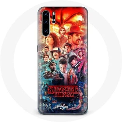 Hoesje voor Huawei P30 Pro Stranger Things Teaser seizoen 4 posterkarakters Art